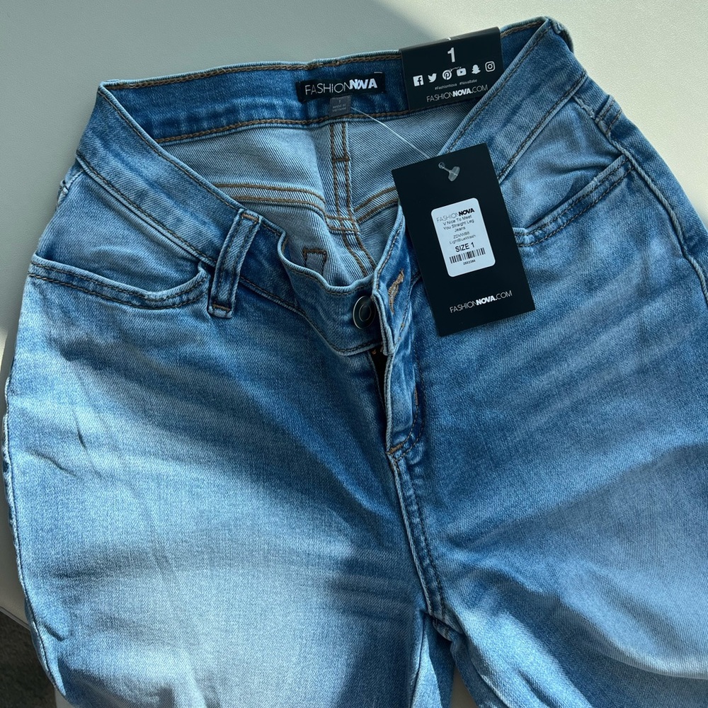 Fashion Nova V Nice To Meet You Straight Leg Jeans
